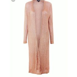 Topshop Metallic long duster